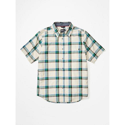 Marmot Clothes Green White NZ - Meeker Shirts Mens NZ5180427